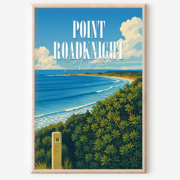 Point Roadknight Retro Travel Poster
