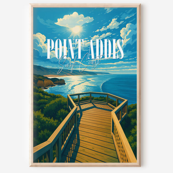Point Addis Retro Travel Poster