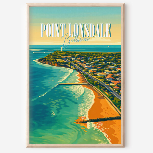 Point Lonsdale Retro Travel Poster