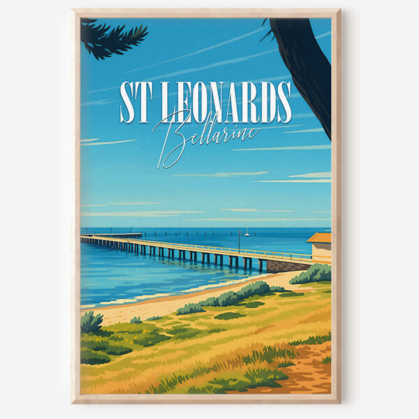 St Leonards Retro Travel Poster