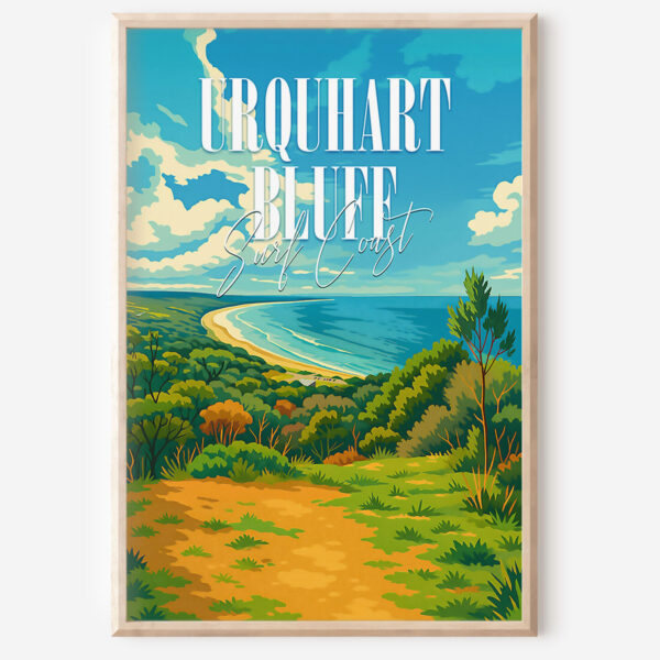 Urquhart Bluff Retro Travel Poster