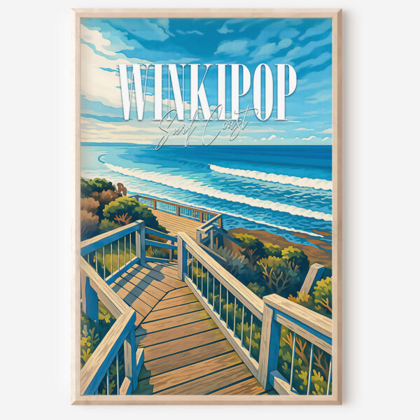 Winkipop Retro Travel Poster